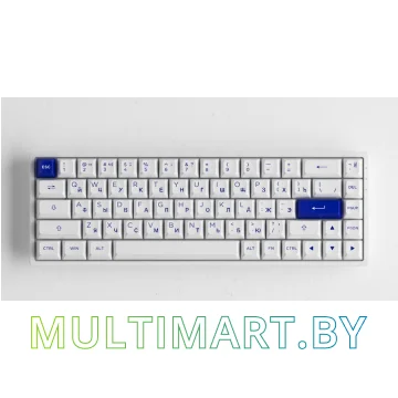 Клавиатура Akko 3068B Plus White & Blue (Akko CS Jelly Purple) картинка 2